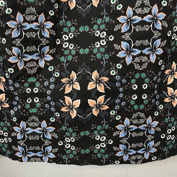 J. Crew Floral Print A-Line Cotton Skirt Black Size 4- gently used - Picture 8 of 12